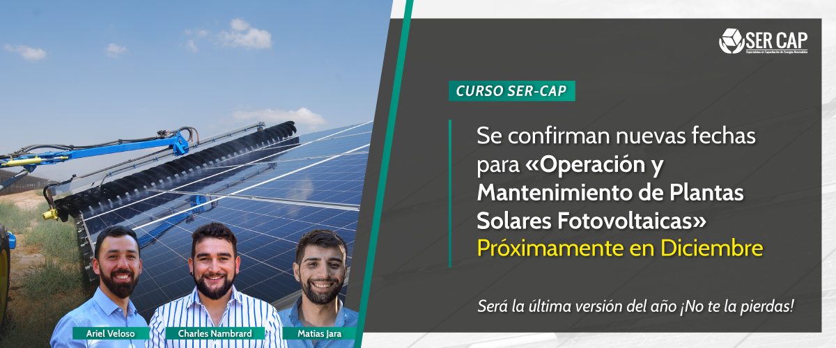 Lee más sobre el artículo Nueva  Fecha ¡Operación y Mantenimiento de Plantas Solares Fotovoltaicas!